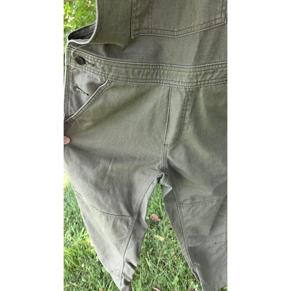 Patagonia Olive Green/army Green Bib Overalls Worn Wear Hemp Canvas - Picture 11 of 16